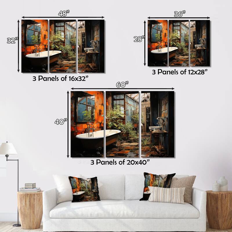 Designart "Bathroom Urban Oasis I" Bath & Laundry Wall Art Living Room